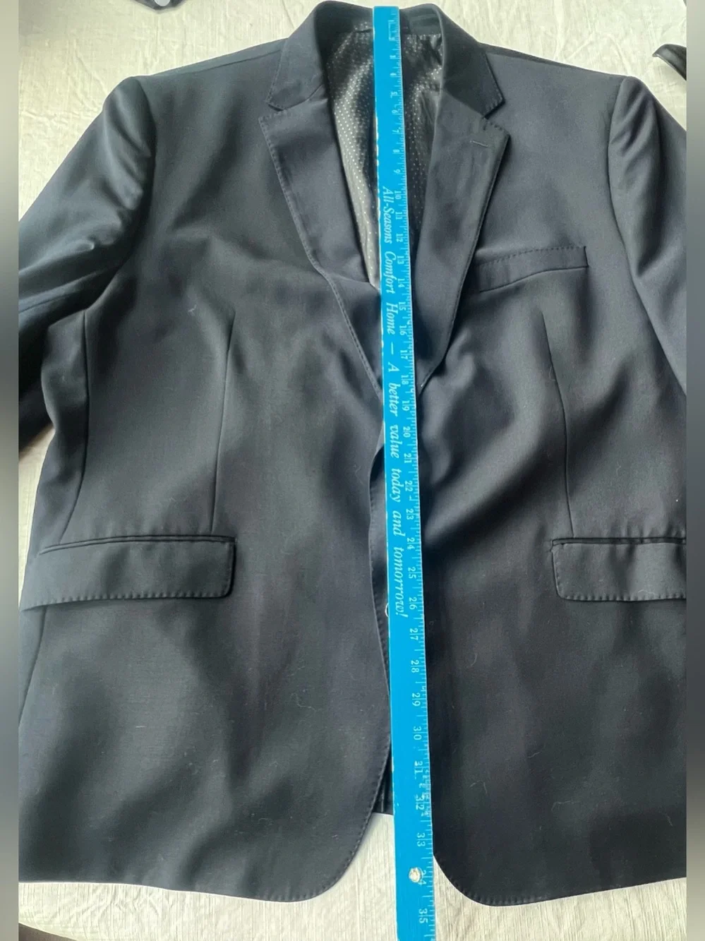Logan’s of Lexington Men's Classic Navy Blazer - Tailored Two-Button Jacket -50R